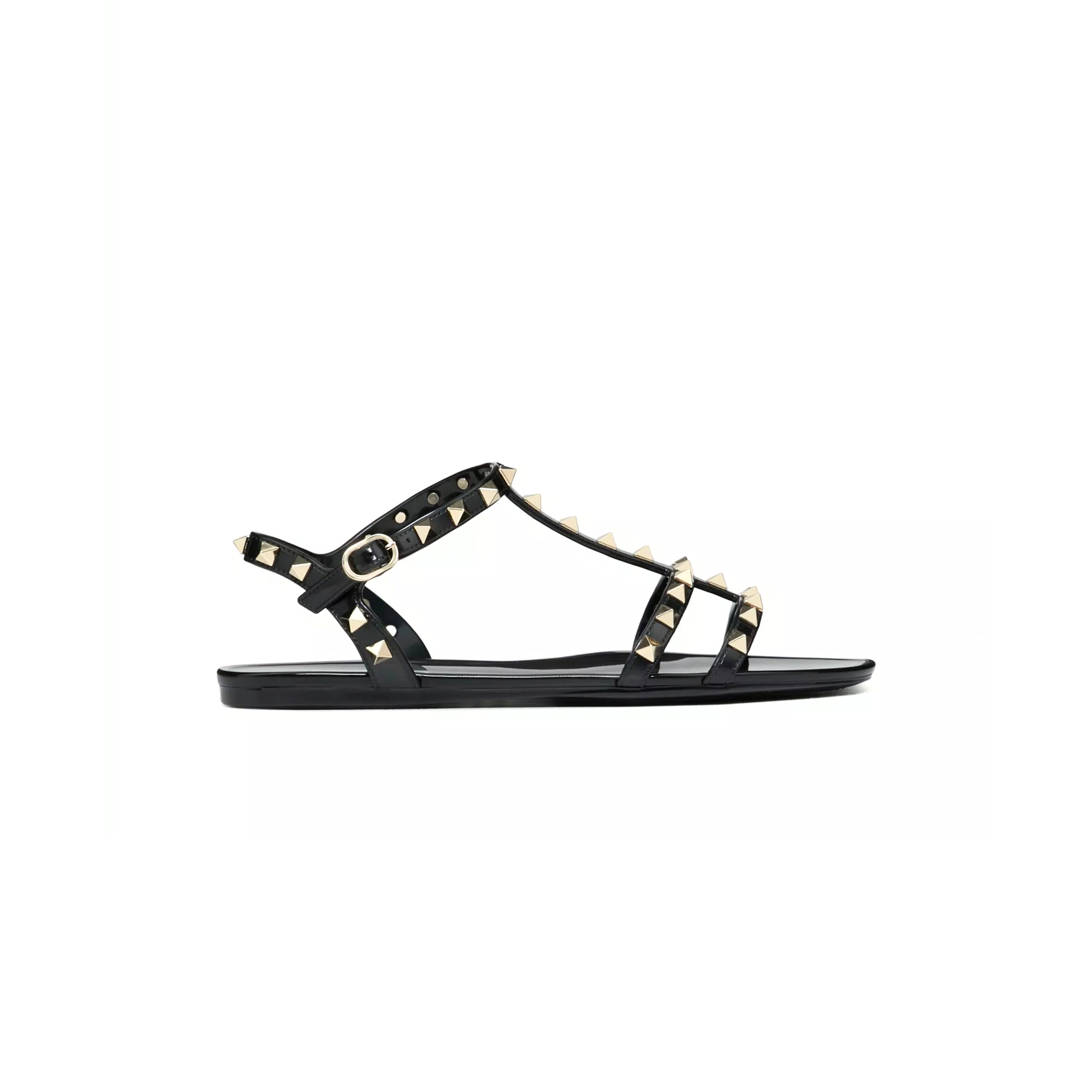 VALENTINO ROCKSTUD FLAT RUBBER SANDAL 5W2S0H38PVS_0NO